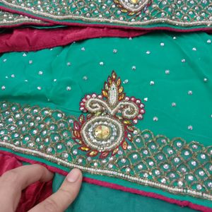 Heavy Embroidery Saree