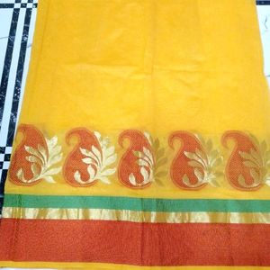 Beautiful yellow Sillk Saree