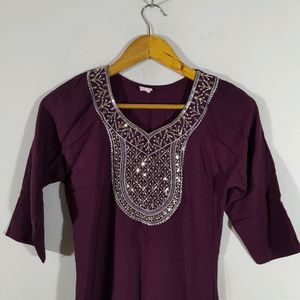 Dark Mauve Kurta ( Women's)