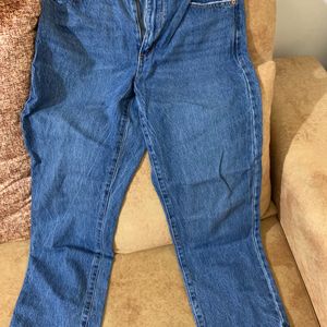 Imported High Waist Straight Jeans