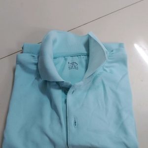 Sky Blue Collar T Shirt...