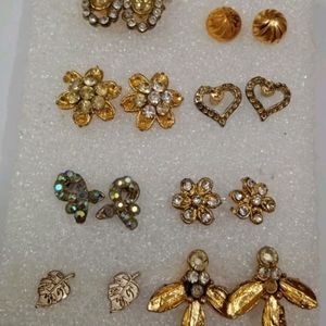 Beautiful Studs Topas Combo Of 8 Pairs