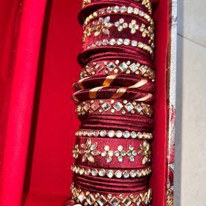 Silk Thread Bangles Set