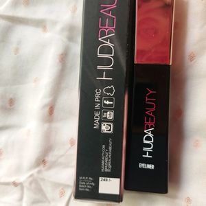 Huda Beauty Eyeliner, Mascara, Compact & Green Tea Primer