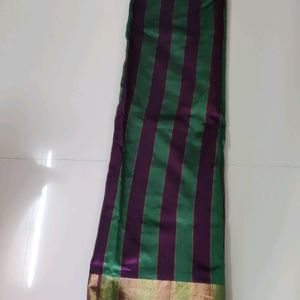 Cotton Silk Saree With Stitched Blouse