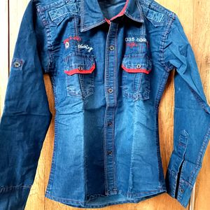 Denim Shirt For Boys Aged 6 To 9 Years