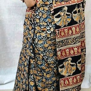 Kalamkari Cotton Silk Saree