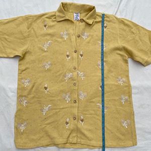 Vintage Embroidery Detailed Shirt