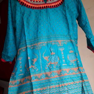 Blue party wear Kurta