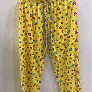 Self Love Yellow Long Pyjama Pant For Women