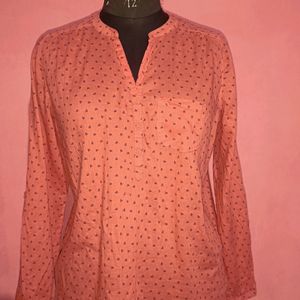 Ladies Pure Cotton Orange Top