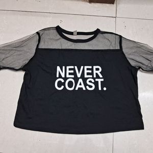 Fancy 'NEVER COAST' Casual Top