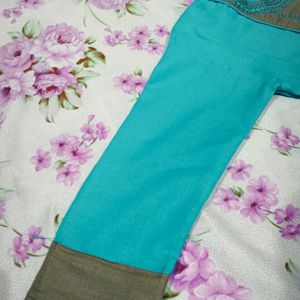 Blue And Gray Design Kurti