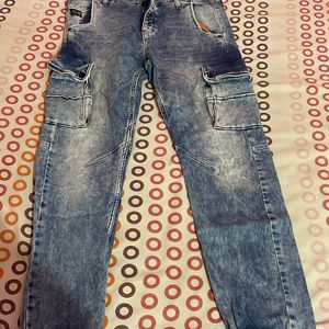 Denim cargo Jeans