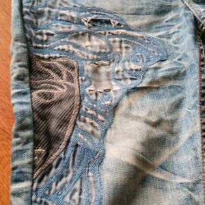 Designer Versace Distressed Jeans