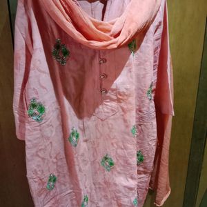 Embroidery Kurti With Dupatta