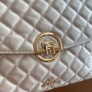 Lavie White Quilted Handbag