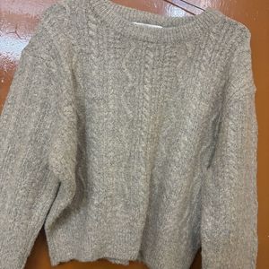 Korean Cropped Full Sleeves Sweater