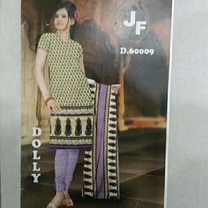 Unstitched Dress Material Of Top, Bottom & Dupatta