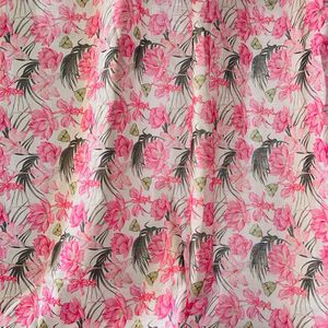 Digital Print Cotton Linen Blend Fabric