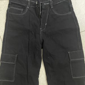 Black Cargo Jeans Size 28