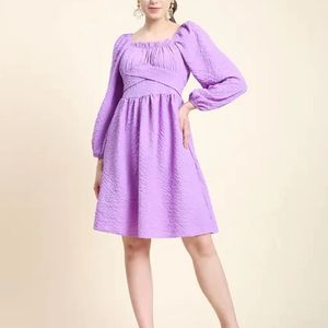 Dreamy lavender dress (sling bag free)