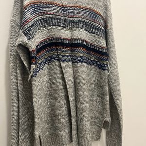 Grey Pullover High Low Style