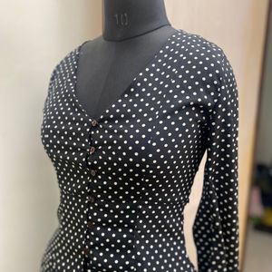 Polka Dot Bell Sleeve Dress