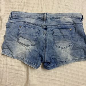 Denim Ripped Shorts