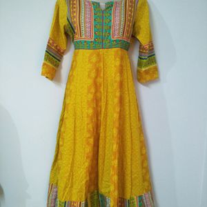 Yellow Anarkali