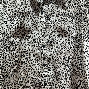 Animal Print Satin Shirt