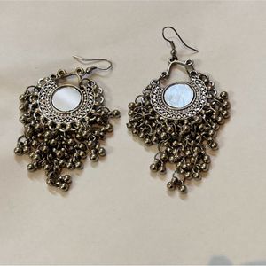 Earrings for women fashion jhumka oxidised Silver