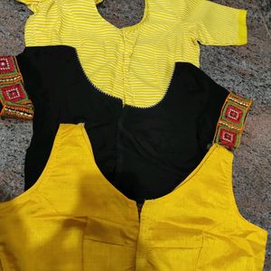 Blouses,Black, Yellow, Mustard Yellow