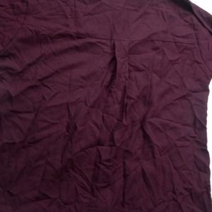 Maroon Pleated Shirt