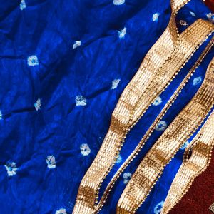 Royal blue Bandhani Never Worn Beautiful Dupatta