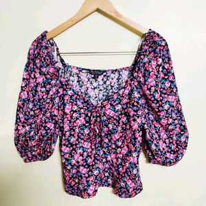 Printed Crop Top Size-30