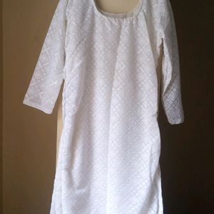 White Kurti With Pant