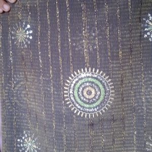 Golden Chumki Saree Only 1 Time Used
