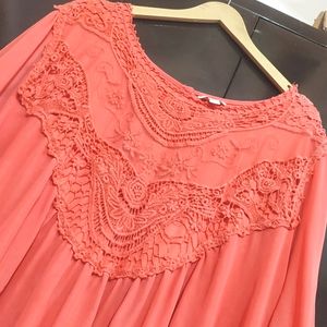 Coral Color Top For Healthy Girl Or Woman 54 Bust