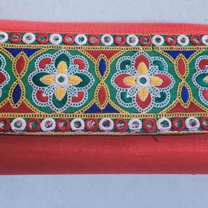 Kachchhi Embroided Bag(Red)