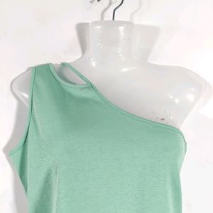 Fluorescent Green Asymmetrical Top (Women)