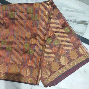 Cotton silk mix saree with blouse