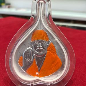 Sai Baba 999 Silver Frame Stand