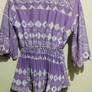 Purple High Neck Top For Ladies & Girls