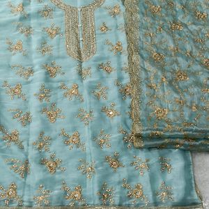 English Color Kashmiri Zari Work