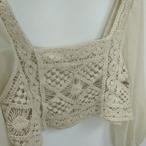 Square Neck Crochet & Net Topwears