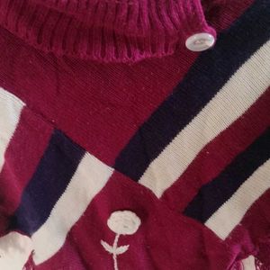 Girls Pucho Style Sweater