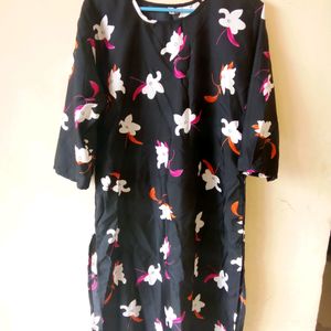 New Floral Printed Crepe Kurti