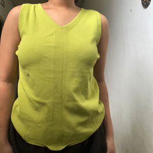 Neon Green Half Sleeve Top