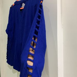 Electric Blue top with great sleeve design